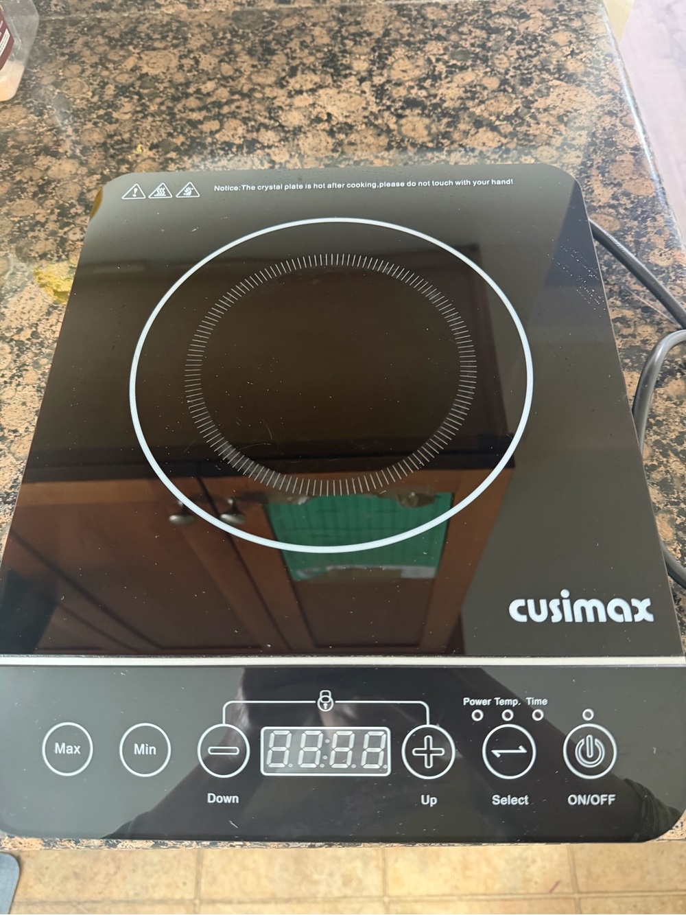 Cusimax Black Portable Induction Cooktop